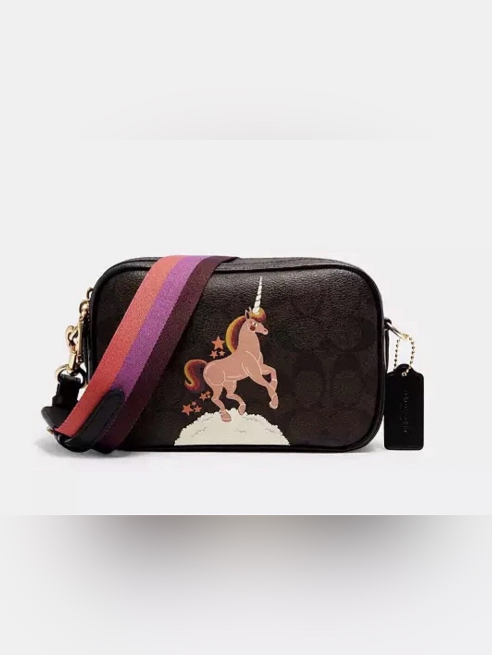 Coach Jes Unicorn Crossbody 20 Signature Canvas - LIKE NEW